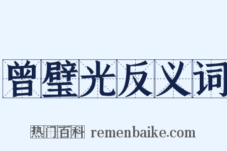 曾璧光反义词是什么意思的图片